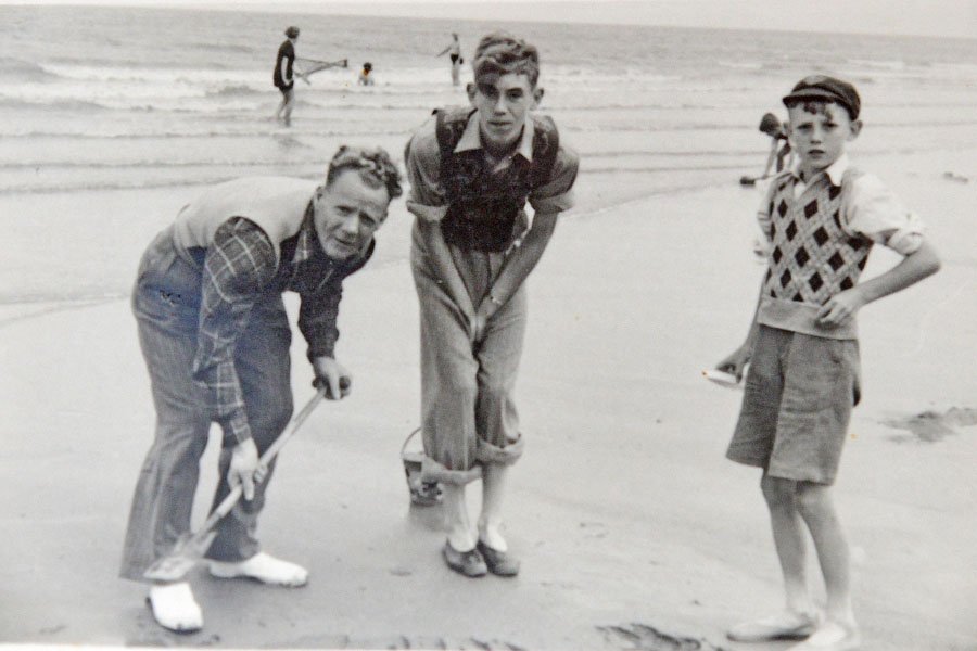 Ben, Donald and Robert at the seaside