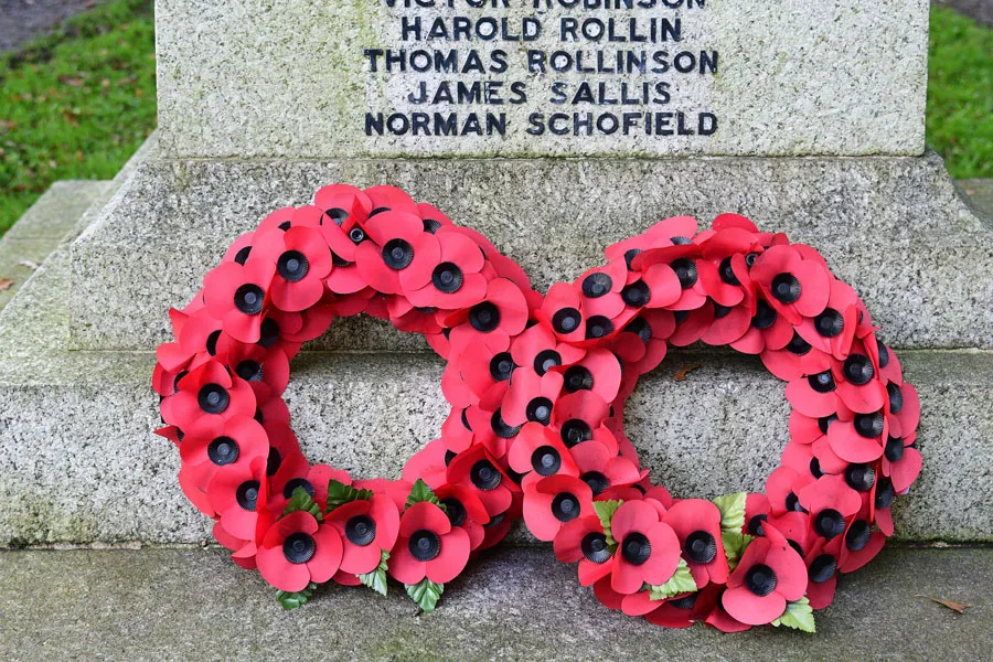 POPPIES AT HONLEY WAR MEMORIAL