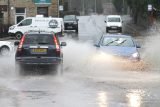 Flooded roads - Thongsbridge